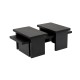 Coffee Table Sanctuary - Wood Black Wood Black Hanah Home Coffee Table Sanctuary - Wood Black Wood Black