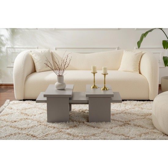 Coffee Table Sanctuary - Grey Grey Hanah Home Coffee Table Sanctuary - Grey Grey