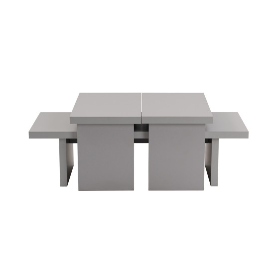 Coffee Table Sanctuary - Grey Grey Hanah Home Coffee Table Sanctuary - Grey Grey