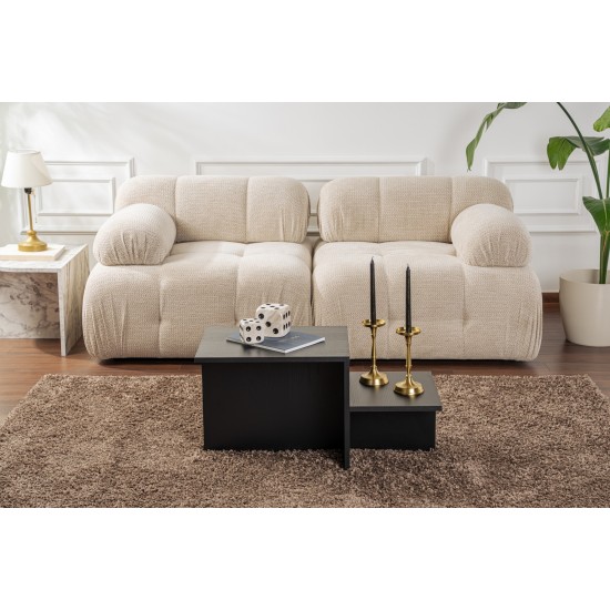 Coffee Table Harmony - Wood Black Wood Black Hanah Home Coffee Table Harmony - Wood Black Wood Black