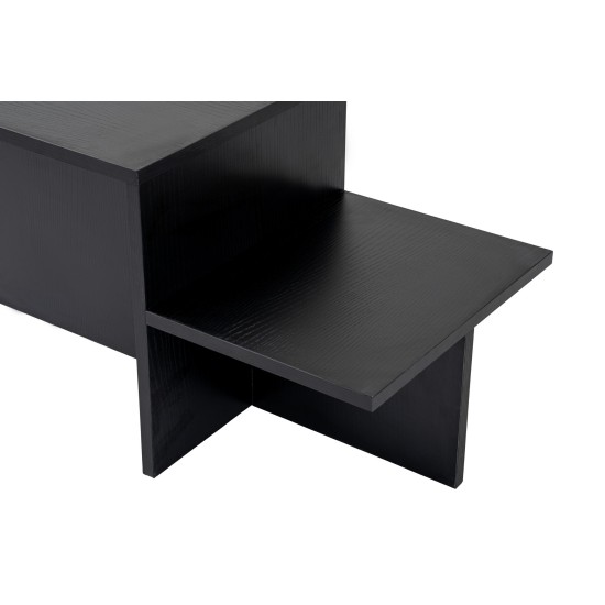 Coffee Table Harmony - Wood Black Wood Black Hanah Home Coffee Table Harmony - Wood Black Wood Black