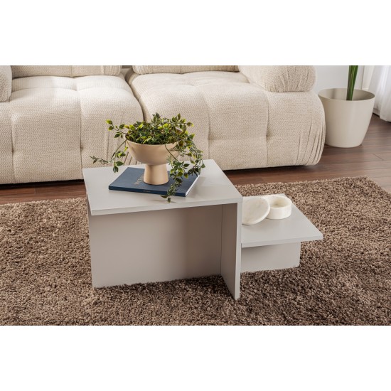 Coffee Table Harmony - Grey Grey Hanah Home Coffee Table Harmony - Grey Grey