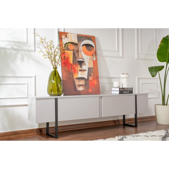 TV Stand Serenity - Grey, Black Grey
Black Hanah Home TV Stand Serenity - Grey, Black Grey
Black