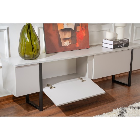 TV Stand Serenity - Grey, Black Grey
Black Hanah Home TV Stand Serenity - Grey, Black Grey
Black