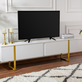 TV Stand Serenity - White, Gold White
Gold