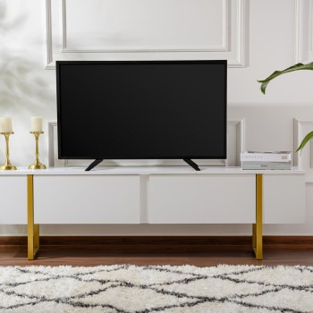 TV Stand Serenity - White, Gold White
Gold