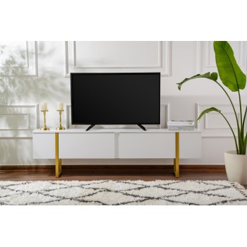 TV Stand Serenity - White, Gold White
Gold