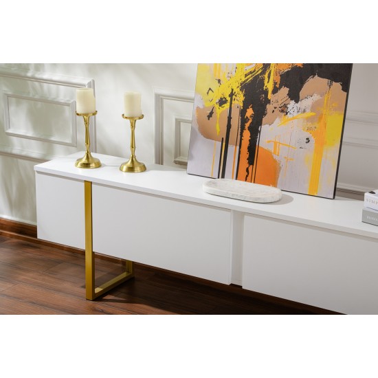 TV Stand Serenity - White, Gold White
Gold Hanah Home TV Stand Serenity - White, Gold White
Gold