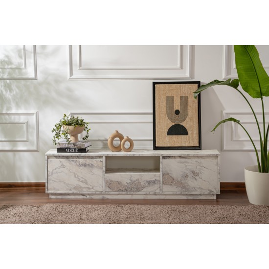 TV Stand Vanguard - Fressia Marble Freesia Marble Hanah Home TV Stand Vanguard - Fressia Marble Freesia Marble