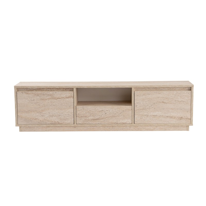 Hanah Home TV Stand Vanguard - Travertine Travertine