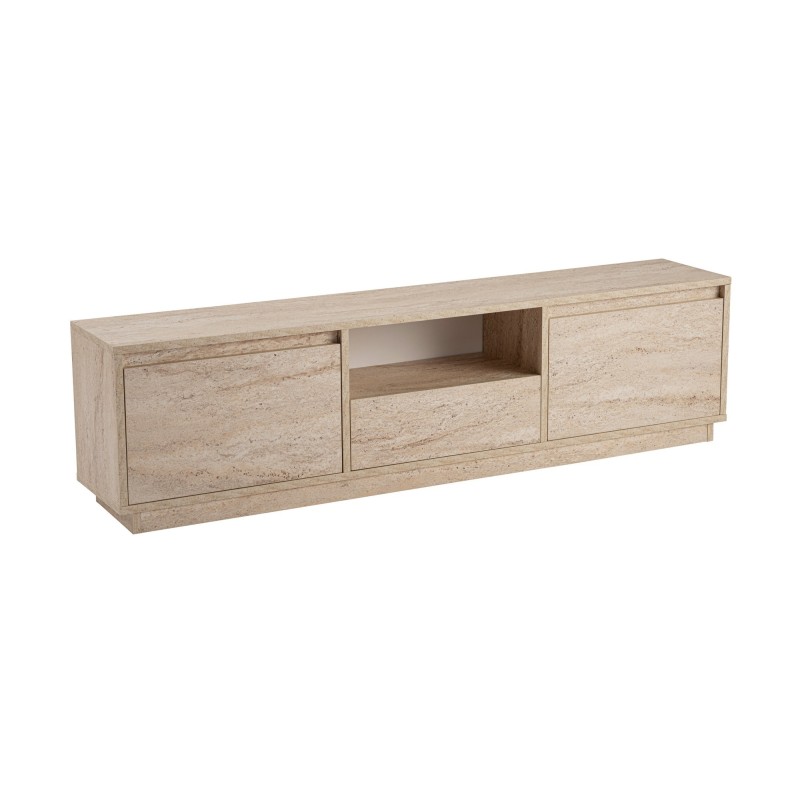 Hanah Home TV Stand Vanguard - Travertine Travertine