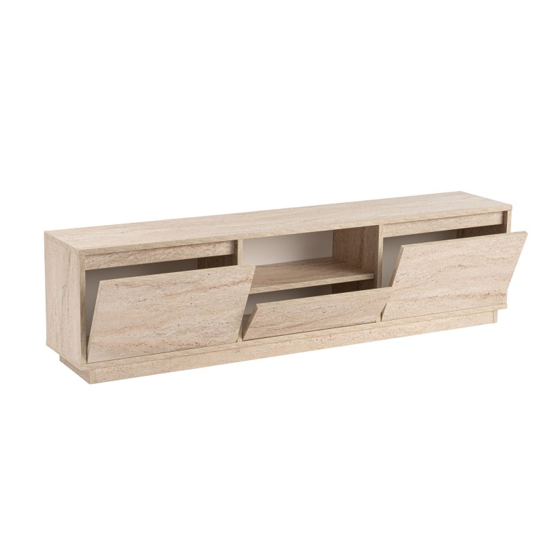 Hanah Home TV Stand Vanguard - Travertine Travertine
