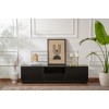Hanah Home TV Stand Vanguard - Wood Black Wood Black