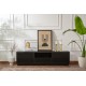 TV Stand Vanguard - Wood Black Wood Black Hanah Home TV Stand Vanguard - Wood Black Wood Black