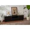 Hanah Home TV Stand Vanguard - Wood Black Wood Black