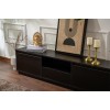 Hanah Home TV Stand Vanguard - Wood Black Wood Black