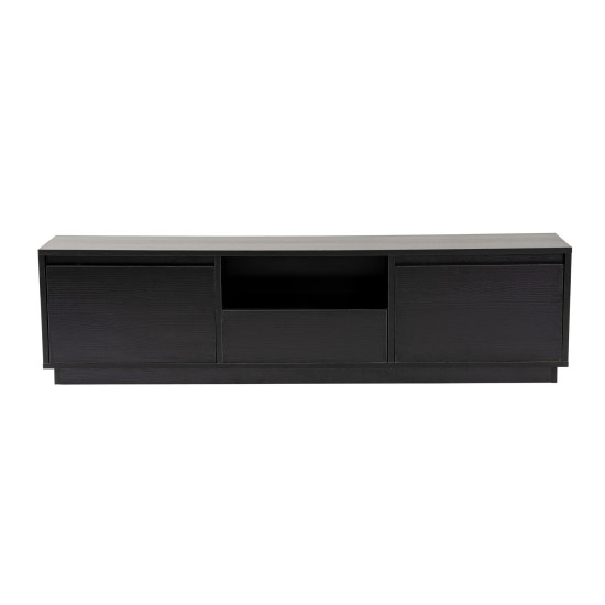TV Stand Vanguard - Wood Black Wood Black Hanah Home TV Stand Vanguard - Wood Black Wood Black
