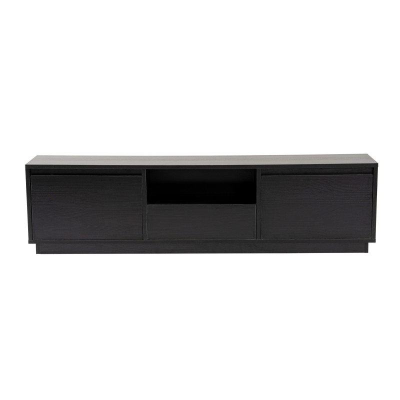 Hanah Home TV Stand Vanguard - Wood Black Wood Black