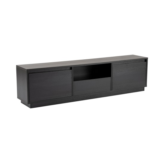 TV Stand Vanguard - Wood Black Wood Black Hanah Home TV Stand Vanguard - Wood Black Wood Black