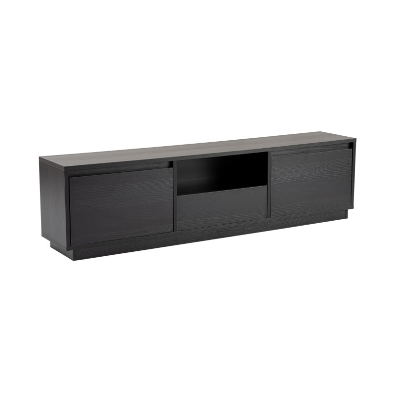 Hanah Home TV Stand Vanguard - Wood Black Wood Black