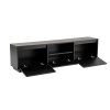 Hanah Home TV Stand Vanguard - Wood Black Wood Black