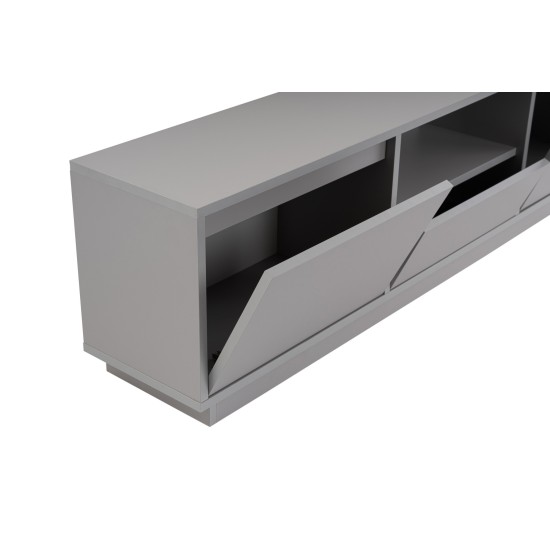TV Stand Vanguard - Grey Grey Hanah Home TV Stand Vanguard - Grey Grey