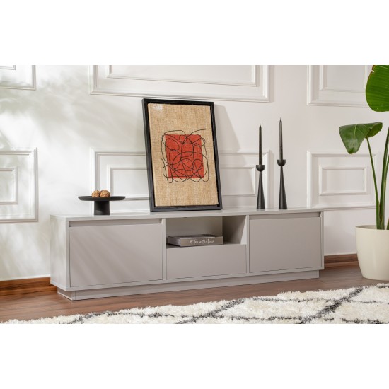 TV Stand Vanguard - Grey Grey Hanah Home TV Stand Vanguard - Grey Grey