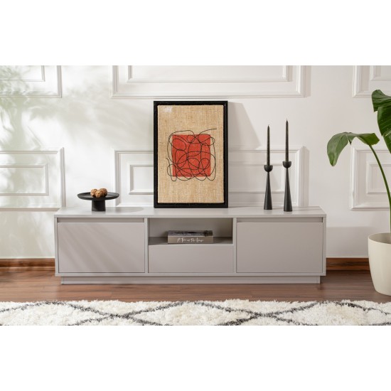 TV Stand Vanguard - Grey Grey Hanah Home TV Stand Vanguard - Grey Grey