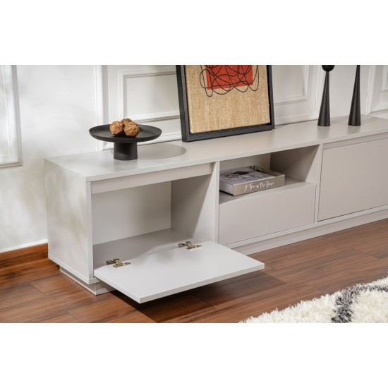 TV Stand Vanguard - Grey Grey Hanah Home TV Stand Vanguard - Grey Grey