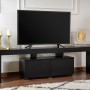 TV Stand Enclave - Wood Black Wood Black
