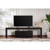 Hanah Home TV Stand Enclave - Wood Black Wood Black