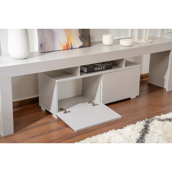 TV Stand Enclave - Grey Grey Hanah Home TV Stand Enclave - Grey Grey