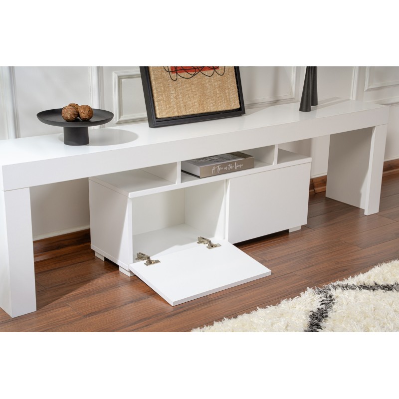Hanah Home TV Stand Enclave - Natural White Natural White