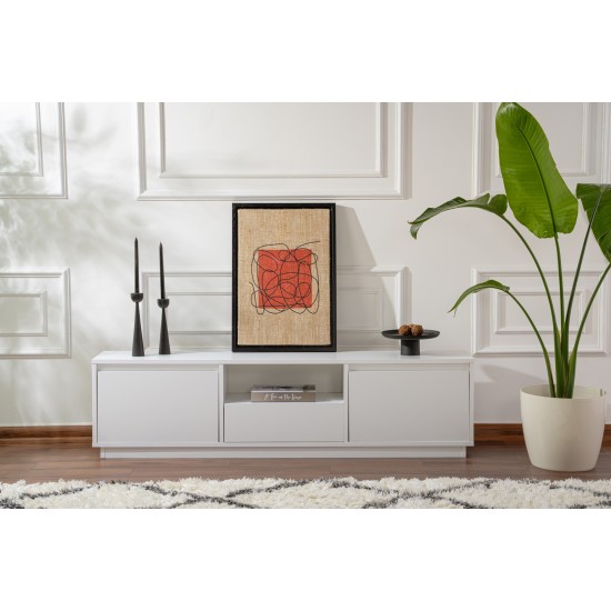 TV Stand Vanguard - Natural White Natural White Hanah Home TV Stand Vanguard - Natural White Natural White