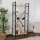 Βιβλιοθήκη Elysian - Χρώμα Μαύρο & Travertine - 90x33.5x180εκ
