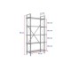 Βιβλιοθήκη Elysian - Χρώμα Μαύρο & Travertine - 90x33.5x180εκ