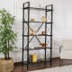 Βιβλιοθήκη Elysian - Χρώμα Μαύρο Ξύλο & Μαύρο - 90x34x180εκ Βιβλιοθήκη Elysian - Χρώμα Μαύρο Ξύλο & Μαύρο - 90x34x180εκ