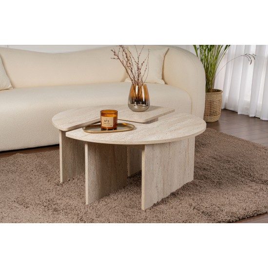Coffee Table Moira - Travertine Travertine Coffee Table Moira - Travertine Travertine