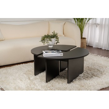 Coffee Table Moira - Wood Black Wood Black