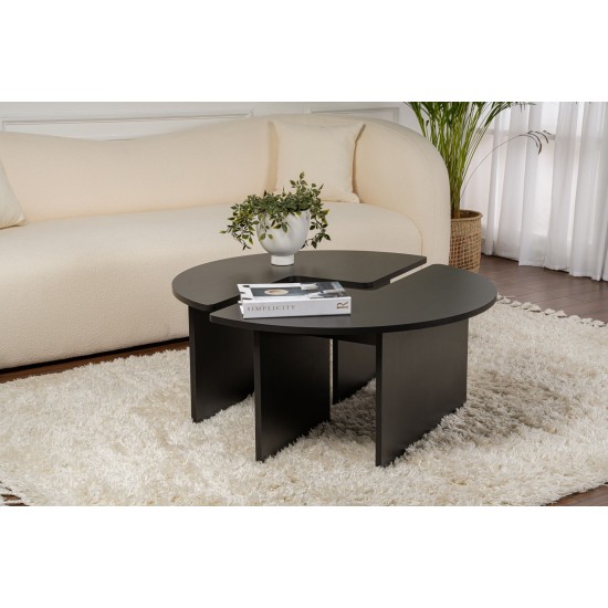 Coffee Table Moira - Wood Black Wood Black Coffee Table Moira - Wood Black Wood Black