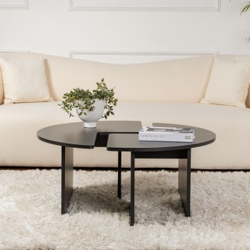 Coffee Table Moira - Wood Black Wood Black