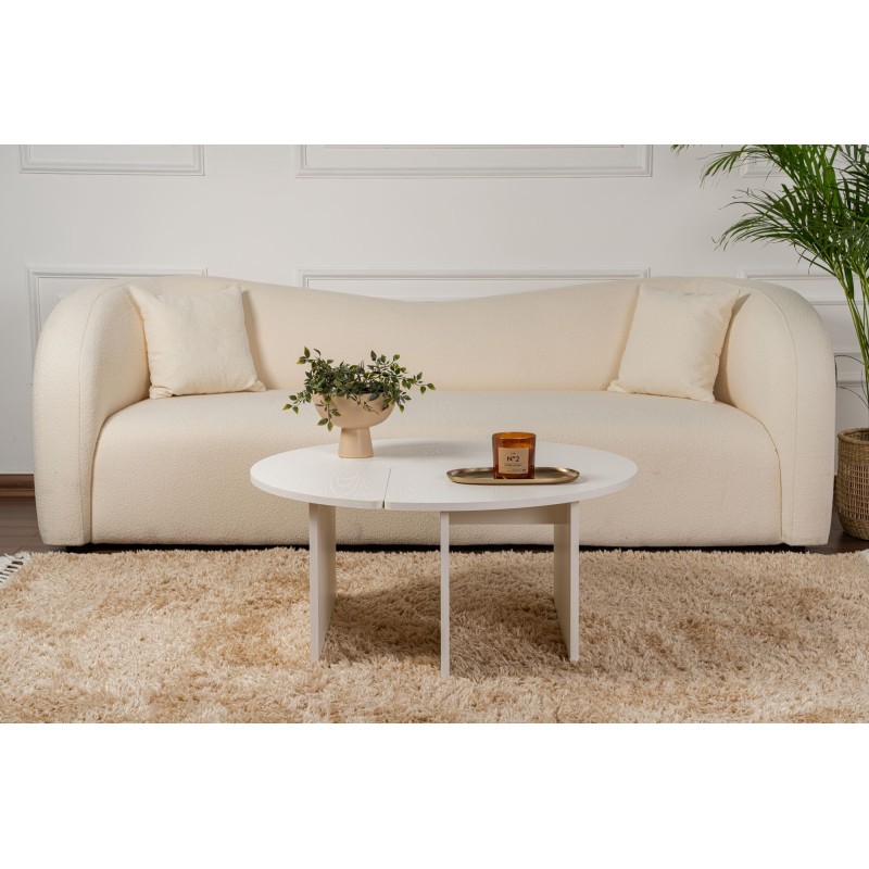 Coffee Table Moira - Wood White Wood White