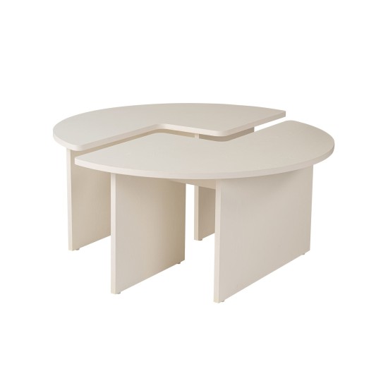 Coffee Table Moira - Wood White Wood White Coffee Table Moira - Wood White Wood White