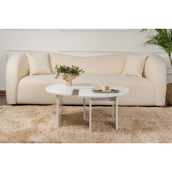 Coffee Table Moira - Natural White Natural White