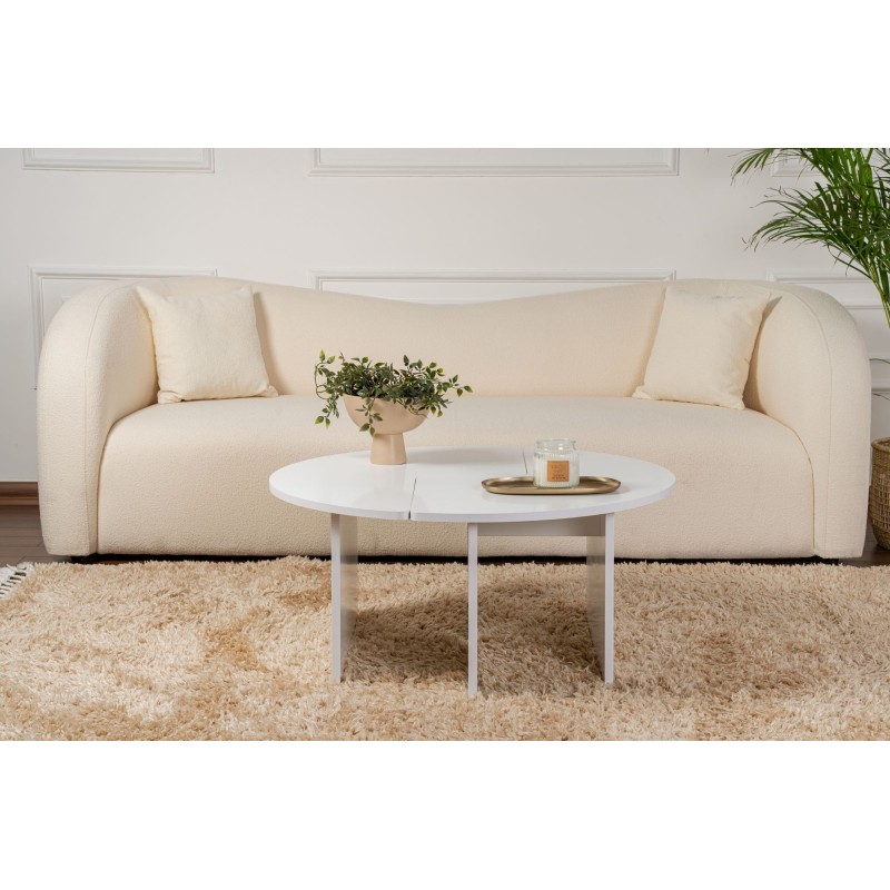 Coffee Table Moira - Natural White Natural White