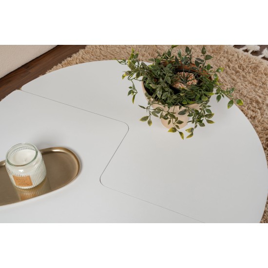Coffee Table Moira - Natural White Natural White
