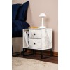 Hanah Home Nightstand Glimmer - Fressia Marble, Black Freesia Marble
Black