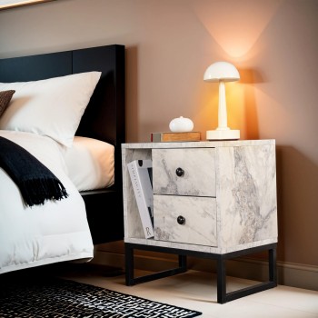 Nightstand Glimmer - Fressia Marble, Black Freesia Marble
Black