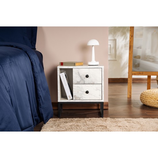 Nightstand Glimmer - Fressia Marble, Black Freesia Marble
Black Hanah Home Nightstand Glimmer - Fressia Marble, Black Freesia Marble
Black