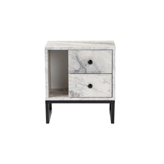 Nightstand Glimmer - Fressia Marble, Black Freesia Marble
Black Hanah Home Nightstand Glimmer - Fressia Marble, Black Freesia Marble
Black
